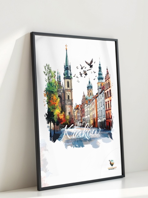 Plakat architektoniczny – „Kraków, poezja struktur” – artystyczna interpretacja miejskiej kompozycji