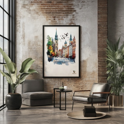 Plakat architektoniczny – „Kraków, poezja struktur” – artystyczna interpretacja miejskiej kompozycji