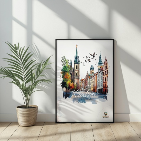 Plakat architektoniczny – „Kraków, poezja struktur” – artystyczna interpretacja miejskiej kompozycji
