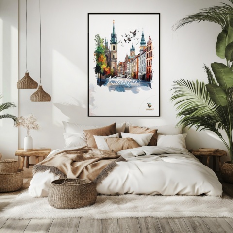 Plakat architektoniczny – „Kraków, poezja struktur” – artystyczna interpretacja miejskiej kompozycji