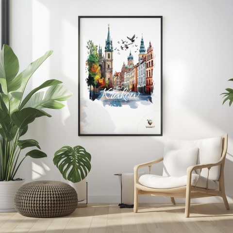Plakat architektoniczny – „Kraków, poezja struktur” – artystyczna interpretacja miejskiej kompozycji