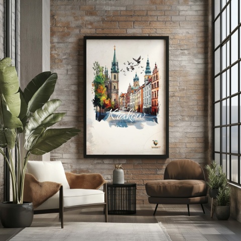 Plakat architektoniczny – „Kraków, poezja struktur” – artystyczna interpretacja miejskiej kompozycji