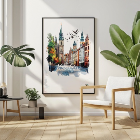 Plakat architektoniczny – „Kraków, poezja struktur” – artystyczna interpretacja miejskiej kompozycji