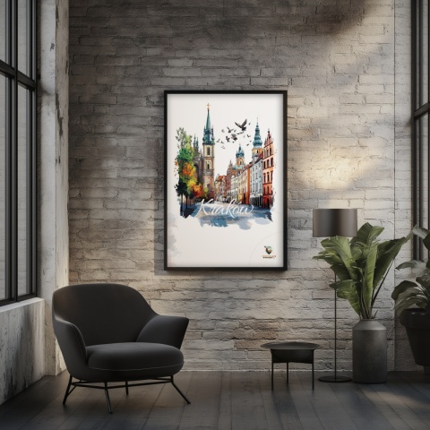 Plakat architektoniczny – „Kraków, poezja struktur” – artystyczna interpretacja miejskiej kompozycji