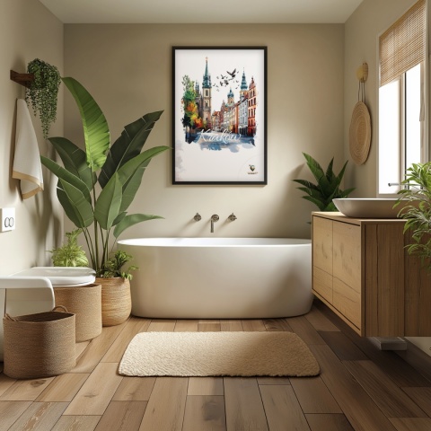 Plakat architektoniczny – „Kraków, poezja struktur” – artystyczna interpretacja miejskiej kompozycji