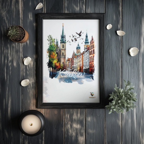 Plakat architektoniczny – „Kraków, poezja struktur” – artystyczna interpretacja miejskiej kompozycji