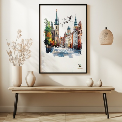 Plakat architektoniczny – „Kraków, poezja struktur” – artystyczna interpretacja miejskiej kompozycji