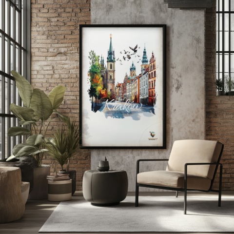 Plakat architektoniczny – „Kraków, poezja struktur” – artystyczna interpretacja miejskiej kompozycji