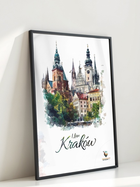 Plakat architektoniczny – „Kraków, tkanka światła” – strukturalna interpretacja miasta w jasnej tonacji