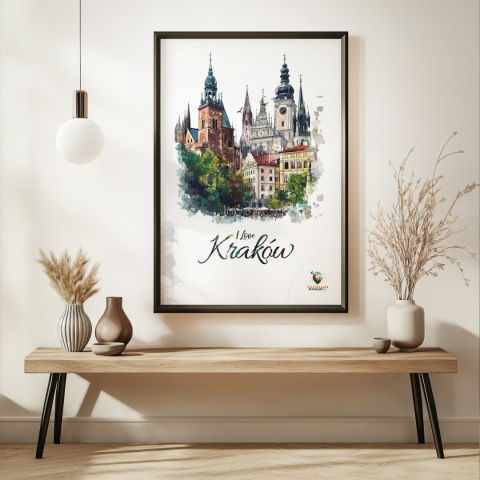 Plakat architektoniczny – „Kraków, tkanka światła” – strukturalna interpretacja miasta w jasnej tonacji