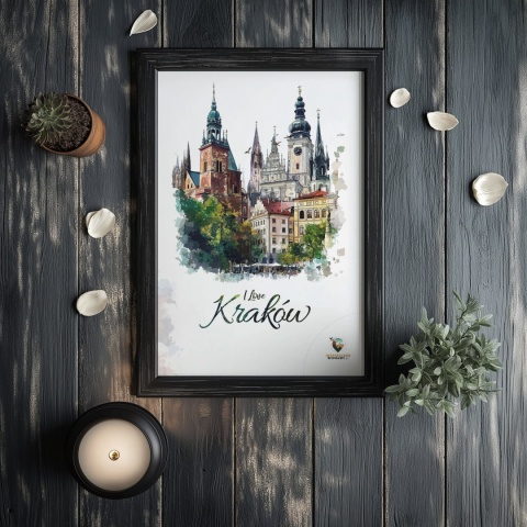 Plakat architektoniczny – „Kraków, tkanka światła” – strukturalna interpretacja miasta w jasnej tonacji
