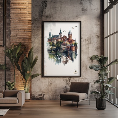 Plakat artystyczny – 0019 – „Plakat - Kraków, utkany z cieni”