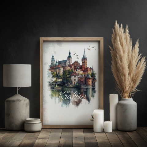 Plakat artystyczny – 0019 – „Plakat - Kraków, utkany z cieni”