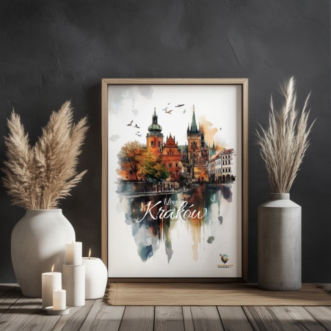 Plakat architektoniczny Format A3 – 0016 – „Kraków, o poranku”