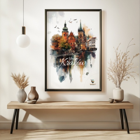 Plakat architektoniczny Format A3 – 0016 – „Kraków, o poranku”