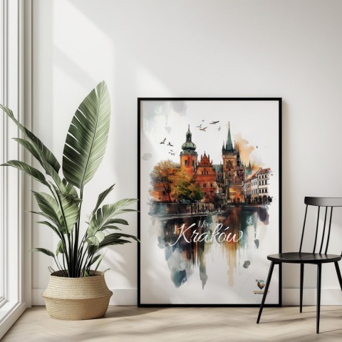 Plakat architektoniczny Format A3 – 0016 – „Kraków, o poranku”