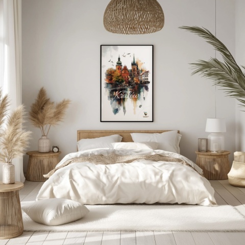 Plakat architektoniczny Format A3 – 0016 – „Kraków, o poranku”