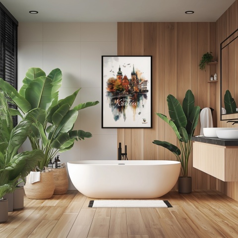 Plakat architektoniczny Format A3 – 0016 – „Kraków, o poranku”