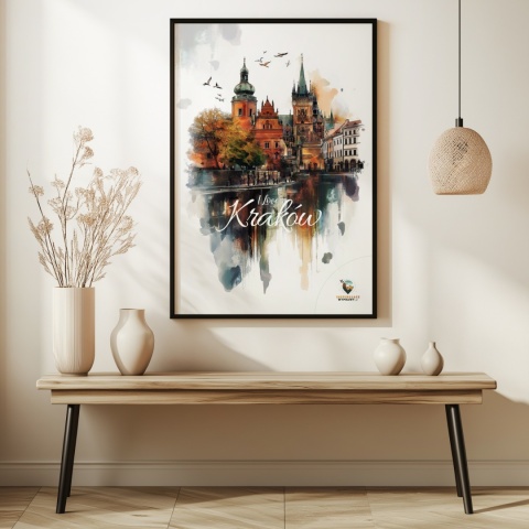 Plakat architektoniczny Format A3 – 0016 – „Kraków, o poranku”