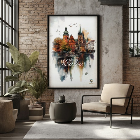 Plakat architektoniczny Format A3 – 0016 – „Kraków, o poranku”