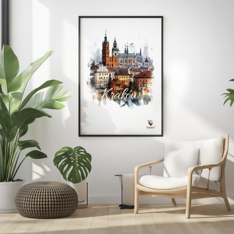 Plakat architektoniczny – „Majestatyczny Kraków" – poetycka interpretacja cienia i przestrzeni