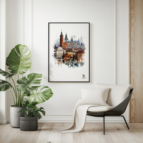 Plakat architektoniczny – „Majestatyczny Kraków" – poetycka interpretacja cienia i przestrzeni