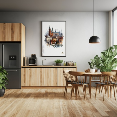 Plakat architektoniczny – „Majestatyczny Kraków" – poetycka interpretacja cienia i przestrzeni