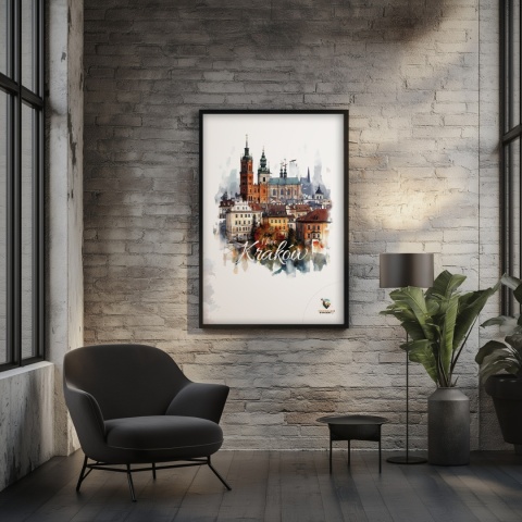Plakat architektoniczny – „Majestatyczny Kraków" – poetycka interpretacja cienia i przestrzeni