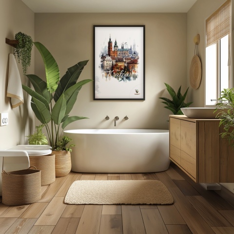 Plakat architektoniczny – „Majestatyczny Kraków" – poetycka interpretacja cienia i przestrzeni