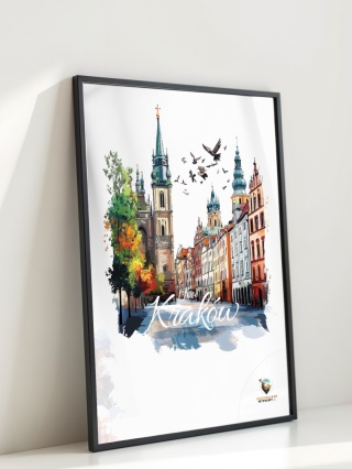 Plakat architektoniczny Format A3 – 0032 – „Kraków, blask nowego dnia”