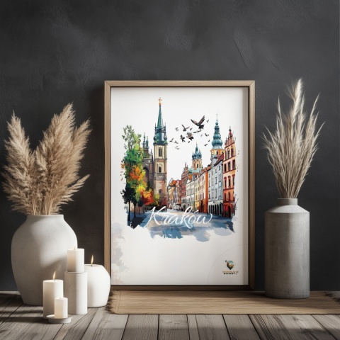 Plakat architektoniczny – „Kraków, poezja struktur” – artystyczna interpretacja miejskiej kompozycji