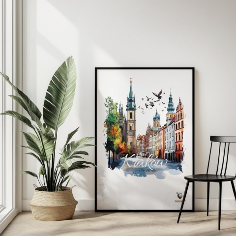 Plakat architektoniczny – „Kraków, poezja struktur” – artystyczna interpretacja miejskiej kompozycji