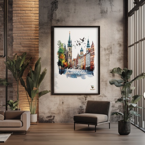 Plakat architektoniczny – „Kraków, poezja struktur” – artystyczna interpretacja miejskiej kompozycji