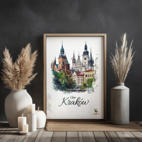 Plakat architektoniczny – „Kraków, tkanka światła” – strukturalna interpretacja miasta w jasnej tonacji