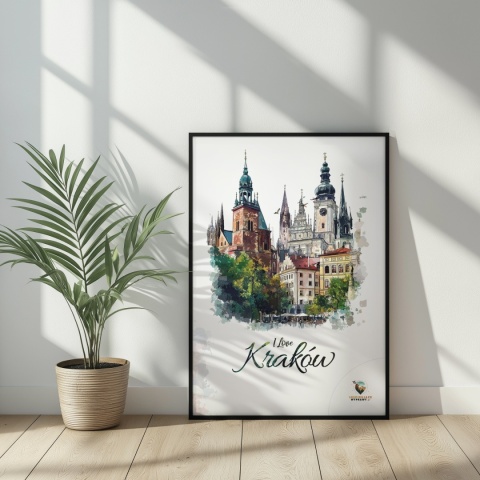 Plakat architektoniczny – „Kraków, tkanka światła” – strukturalna interpretacja miasta w jasnej tonacji