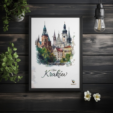 Plakat architektoniczny – „Kraków, tkanka światła” – strukturalna interpretacja miasta w jasnej tonacji