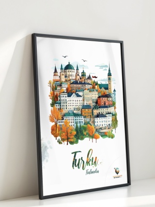 Plakat architektoniczny Format A2 – 0037 – „Turku, barwy północy”