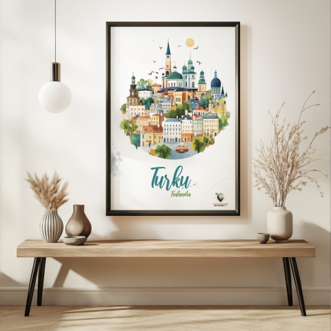 Plakat architektoniczny Format A2 – 0040 – „Turku, przez pryzmat architektury”
