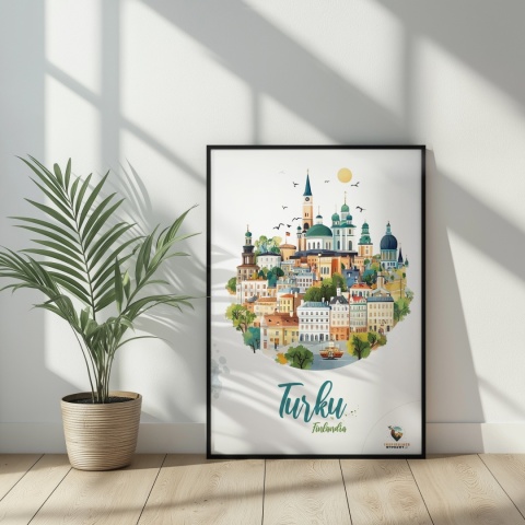 Plakat architektoniczny Format A2 – 0040 – „Turku, przez pryzmat architektury”