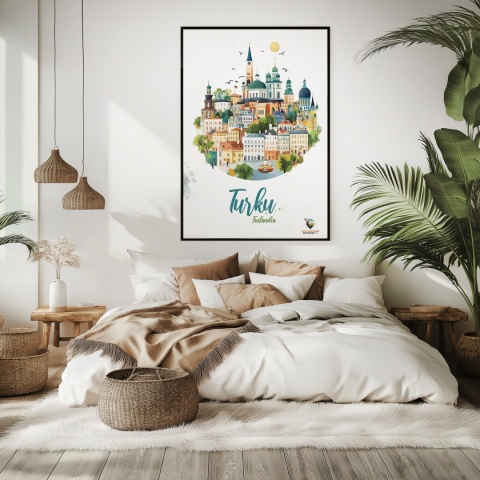 Plakat architektoniczny Format A2 – 0040 – „Turku, przez pryzmat architektury”