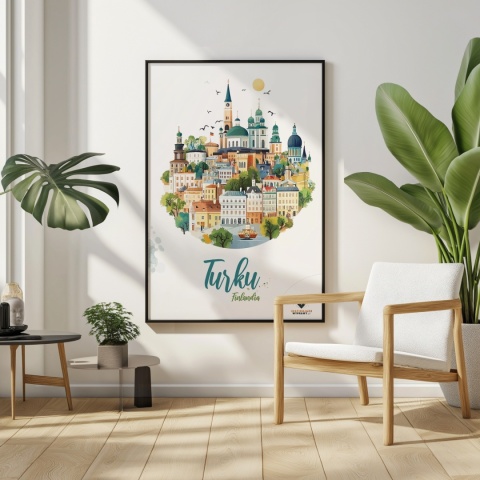 Plakat architektoniczny Format A2 – 0040 – „Turku, przez pryzmat architektury”