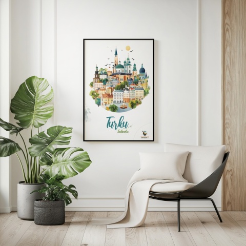 Plakat architektoniczny Format A2 – 0040 – „Turku, przez pryzmat architektury”