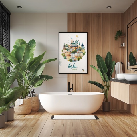 Plakat architektoniczny Format A2 – 0040 – „Turku, przez pryzmat architektury”