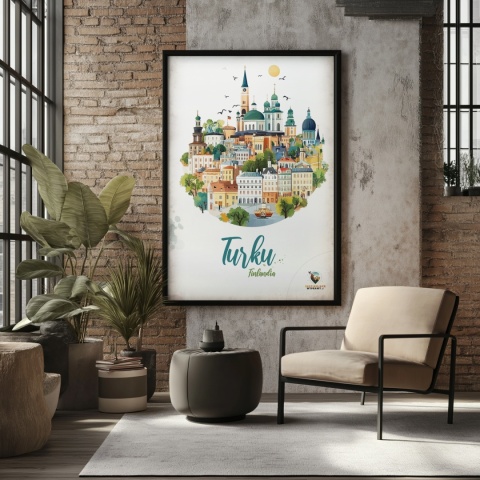 Plakat architektoniczny Format A2 – 0040 – „Turku, przez pryzmat architektury”