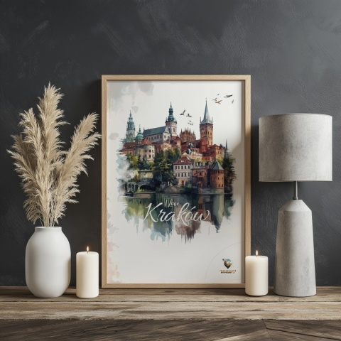 Plakat artystyczny – 0019 – „Plakat - Kraków, utkany z cieni”
