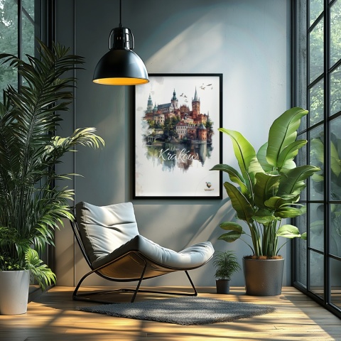 Plakat artystyczny – 0019 – „Plakat - Kraków, utkany z cieni”