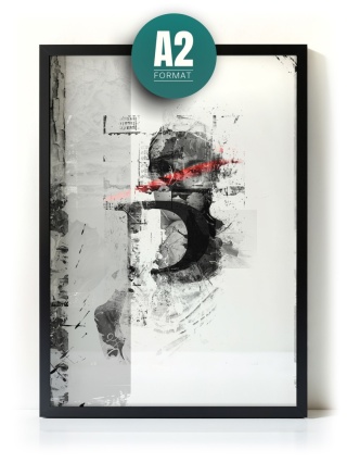 Plakat abstrakcyjny Format A2 -0004B - „Równowaga – Harmonia Form”