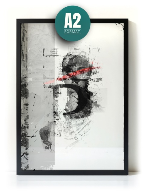 Plakat abstrakcyjny Format A2 -0004B - „Równowaga – Harmonia Form”