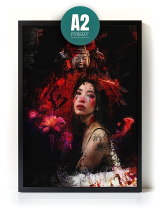 Plakat abstrakcyjny Format A2 -0008 - „Strażniczka Korzeni – Pamięć i Moc”