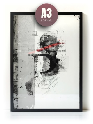 Plakat abstrakcyjny Format A3 -0004B - „Równowaga – Harmonia Form”